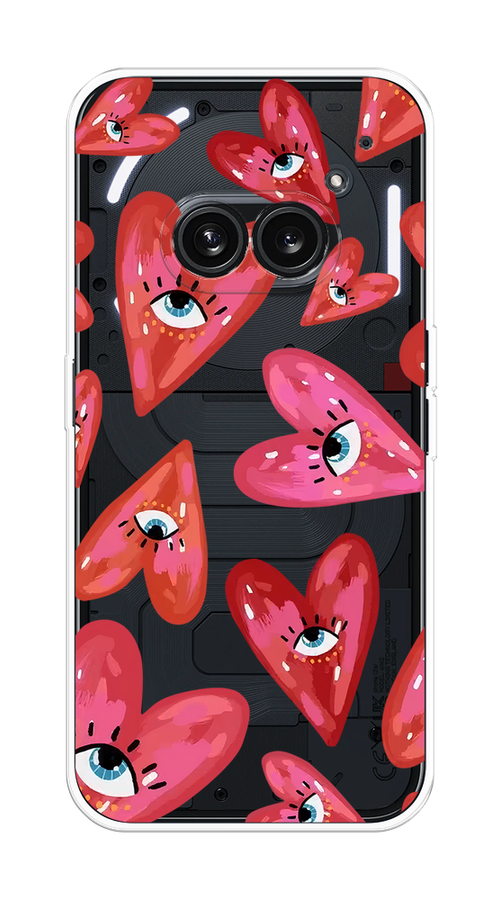 Чехол на Nothing Phone 2a "Сердечки с глазами", Коричневый;красный;розовый, 3300350-1
Чехол на Nothing Phone 2a "Сердечки с глазами", Коричневый;красный;розовый, 3300350-1