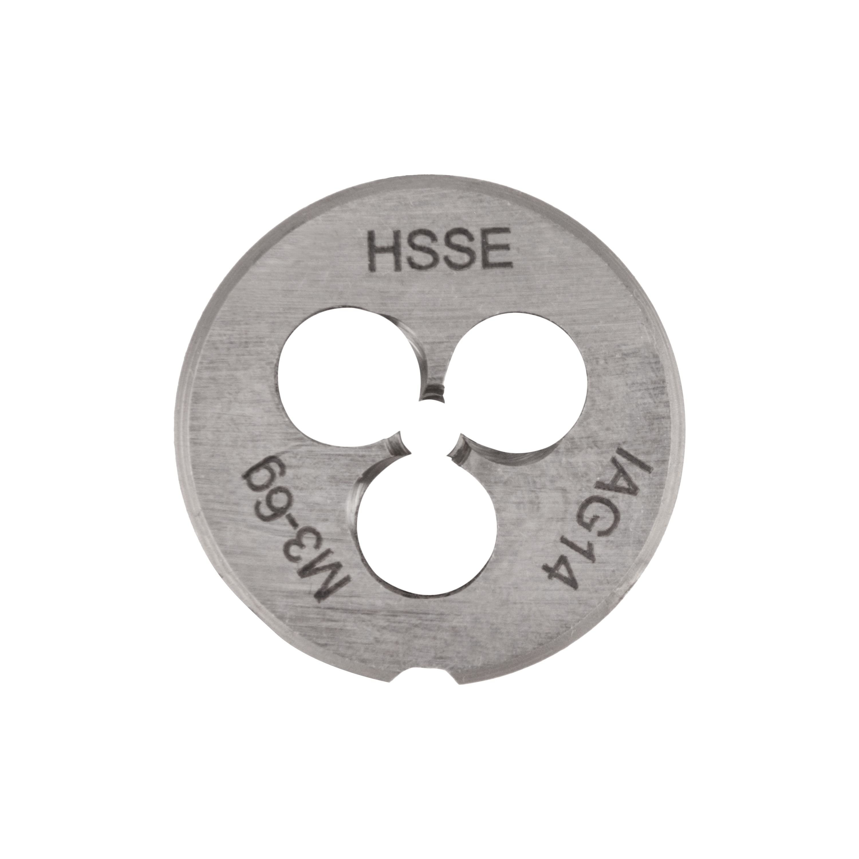 Плашка NORGAU Industrial М3х0.5х20 мм, метрическая, угол 60°, по DIN223, HSS-Е, RHT-269-906
Плашка NORGAU Industrial М3х0.5х20 мм, метрическая, угол 60°, по DIN223, HSS-Е, RHT-269-906