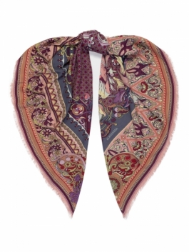 фото Платок женский eleganzza 01-00039400 коричневый, 110х110 см