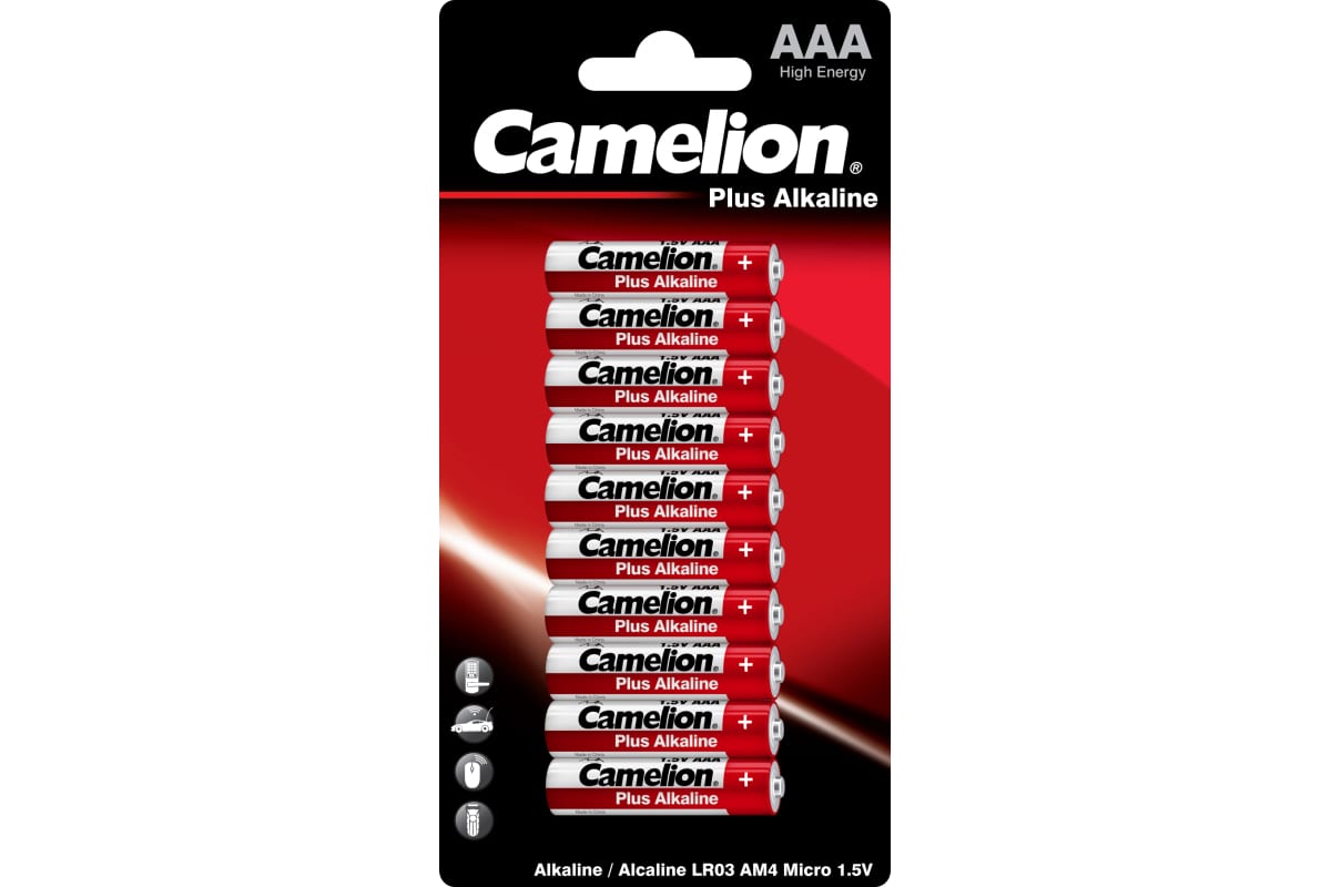 Набор из 10 шт, NEWCamelion Plus Alkaline BL10 LR03 (LR03-BP10, батарейка,1.5В) 14853
Набор из 10 шт, NEWCamelion Plus Alkaline BL10 LR03 (LR03-BP10, батарейка,1.5В) 14853