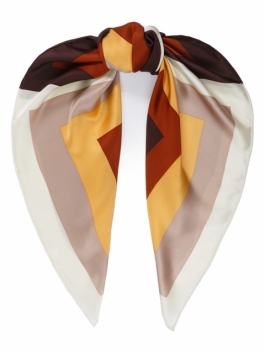 фото Платок женский eleganzza 01-00039422 коричневый, 90х90 см