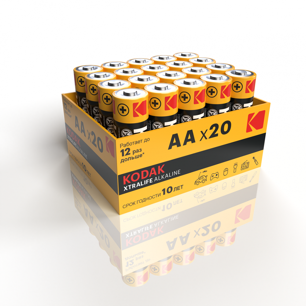 Набор из 20 шт, Батарейки Kodak LR06-20 bulk XTRALIFE Alkaline (20/360/21600) (Б0054765)
Набор из 20 шт, Батарейки Kodak LR06-20 bulk XTRALIFE Alkaline (20/360/21600) (Б0054765)