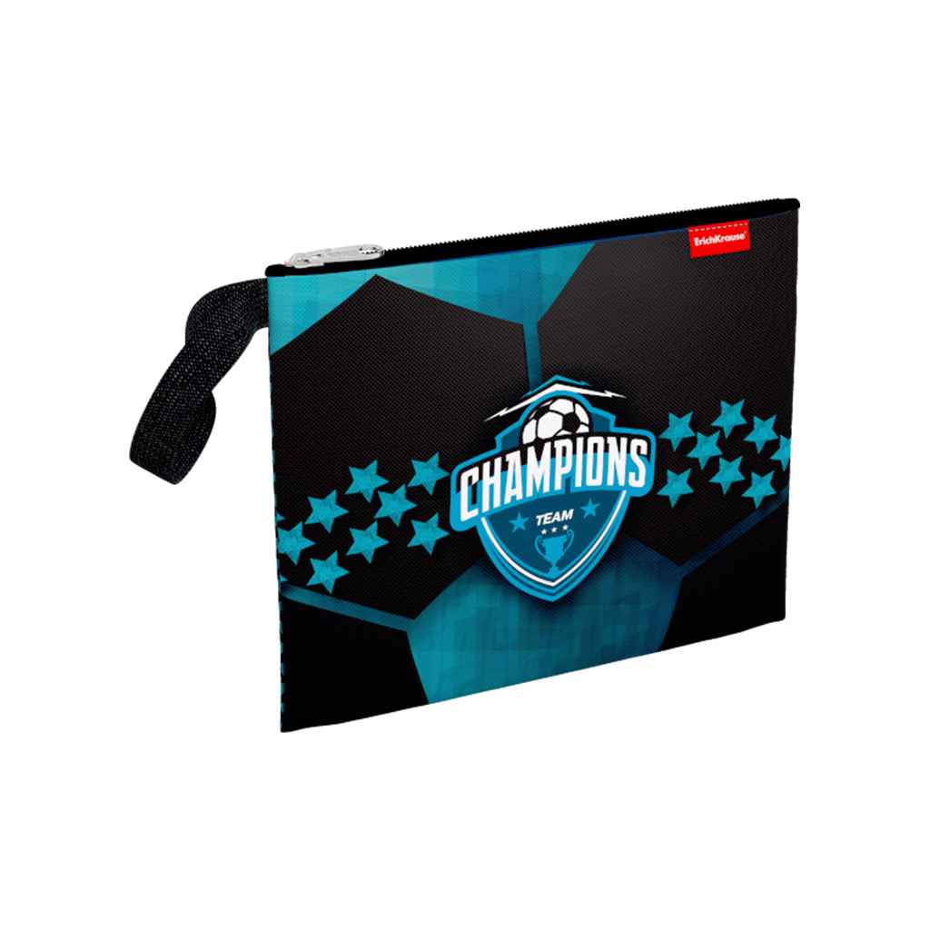 Папка ErichKrause Champions A5+ на молнии текстиль, Синий;черный, текстиль 
Папка ErichKrause Champions A5+ на молнии текстиль, Синий;черный, текстиль