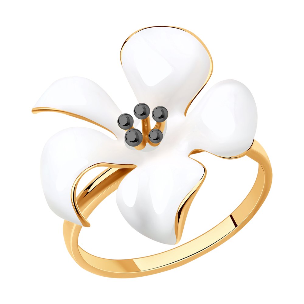 фото Кольцо из серебра с эмалью р.18.5 sokolov 93010929