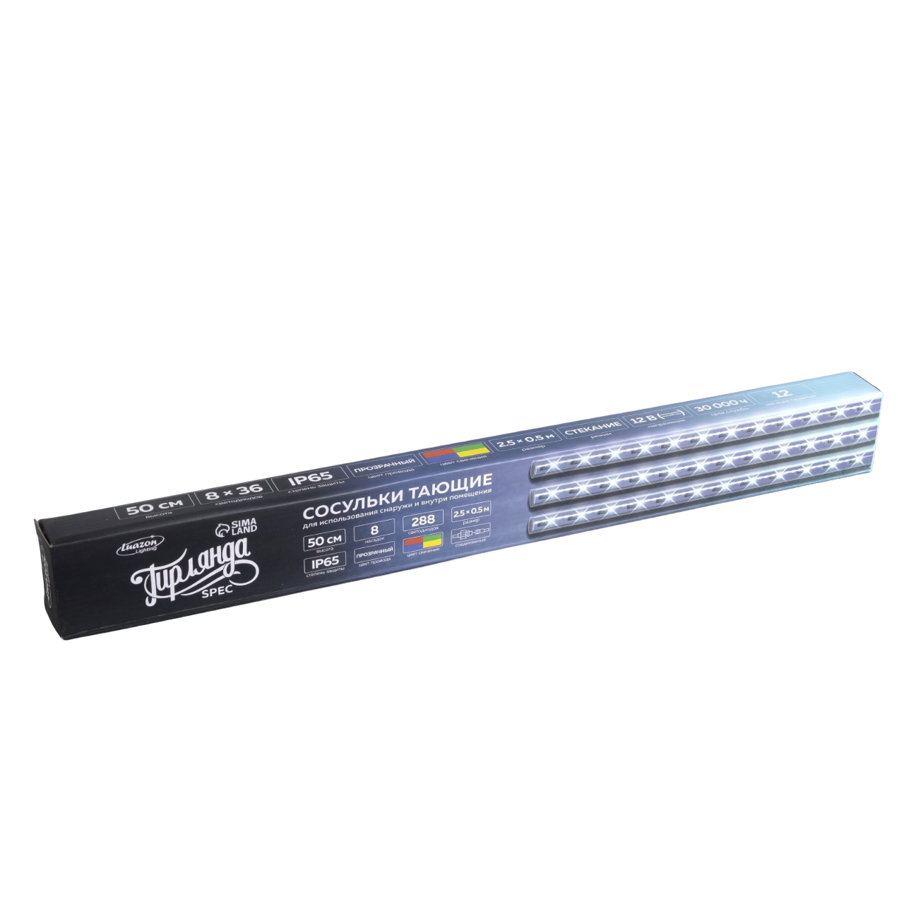 Световая гирлянда новогодняя Luazon Lighting Сосульки KSNL-009 2,5 м разноцветный/RGB, Сосульки
Световая гирлянда новогодняя Luazon Lighting Сосульки KSNL-009 2,5 м разноцветный/RGB, Сосульки