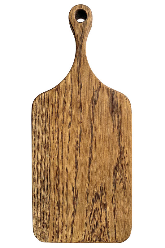 фото Разделочная доска для кухни из цельного дерева дуба с ручкой, 32 см casa dell` arte мануфактура ефремова.