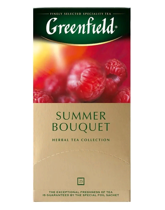 Чай GREENFIELD Summer Bouquet, фруктовый (малина, шиповник), 25 пакетиков по 1,5 г
Чай GREENFIELD Summer Bouquet, фруктовый (малина, шиповник), 25 пакетиков по 1,5 г