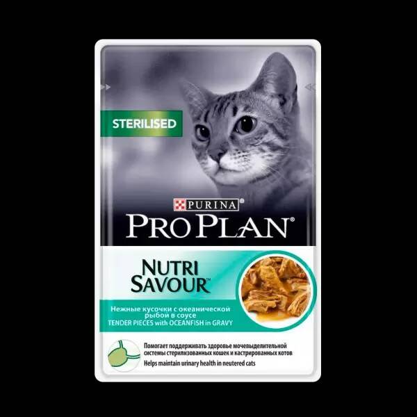 Влажный корм для кошек Pro Plan Sterilised для стерилизованных, океаническая рыба, 85 г
Влажный корм для кошек Pro Plan Sterilised для стерилизованных, океаническая рыба, 85 г