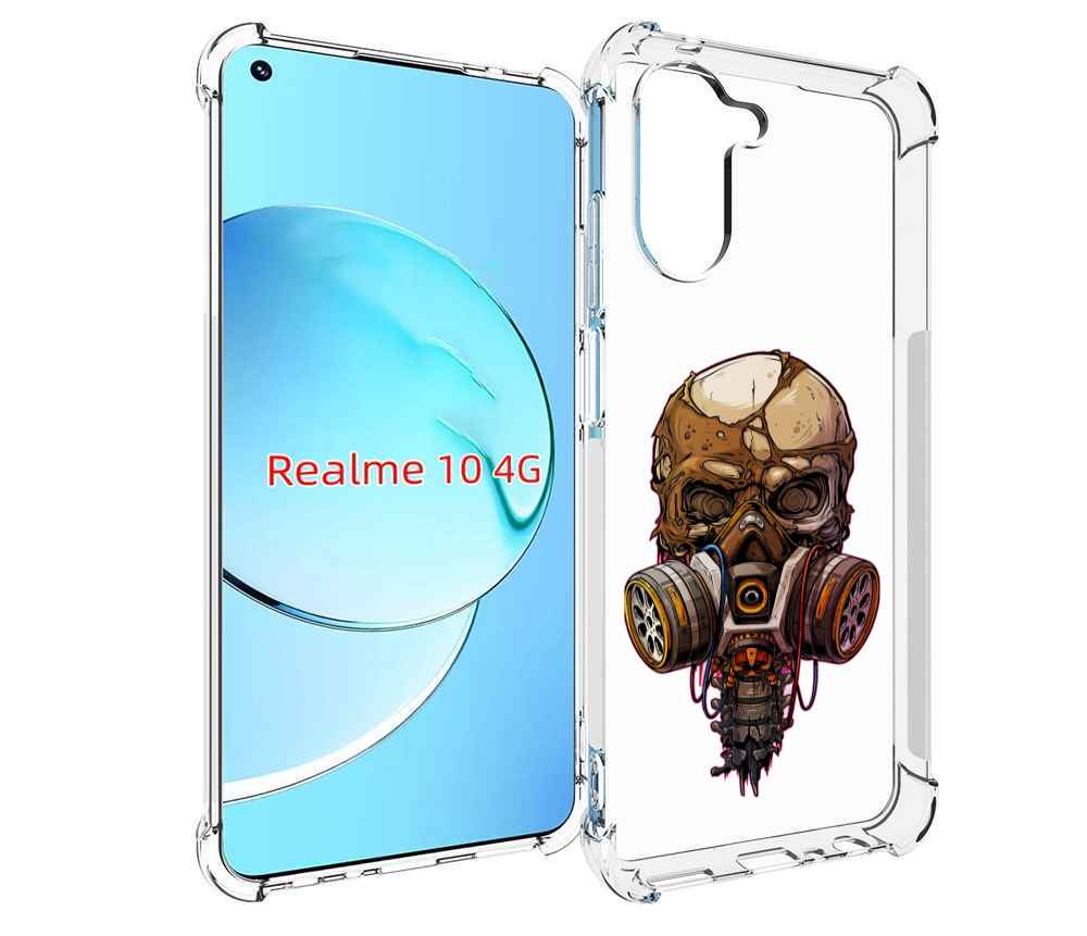 Чехол MyPads Подробный красочный человеческий череп с противогазом для Realme 10, Прозрачный, Tocco
Чехол MyPads Подробный красочный человеческий череп с противогазом для Realme 10, Прозрачный, Tocco