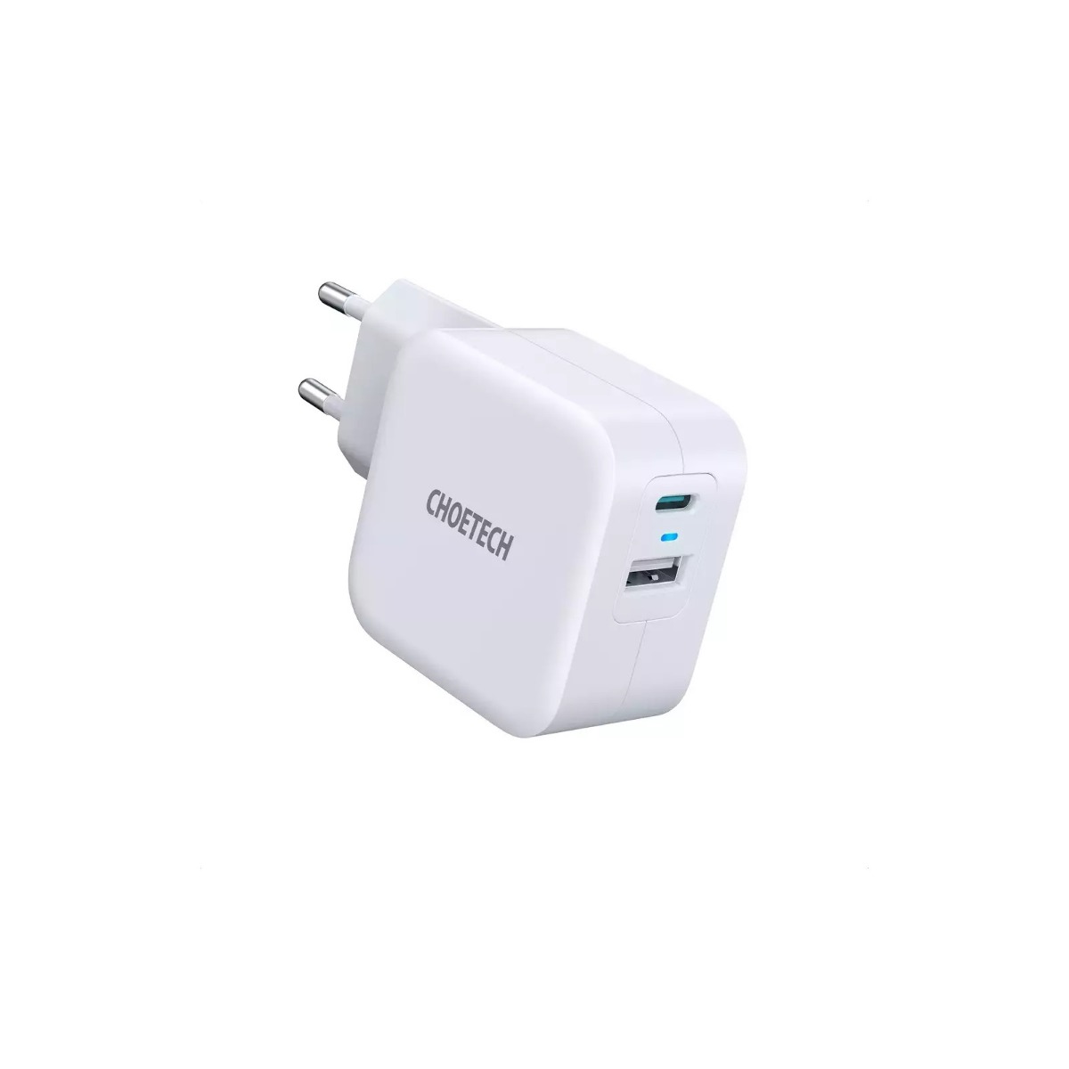 Сетевое зарядное устройство Choetech USB-C + USB-A QC3.0, 38ВТ, цвет белый (PD5002-EU), PD5002-EU-WH
Сетевое зарядное устройство Choetech USB-C + USB-A QC3.0, 38ВТ, цвет белый (PD5002-EU), PD5002-EU-WH