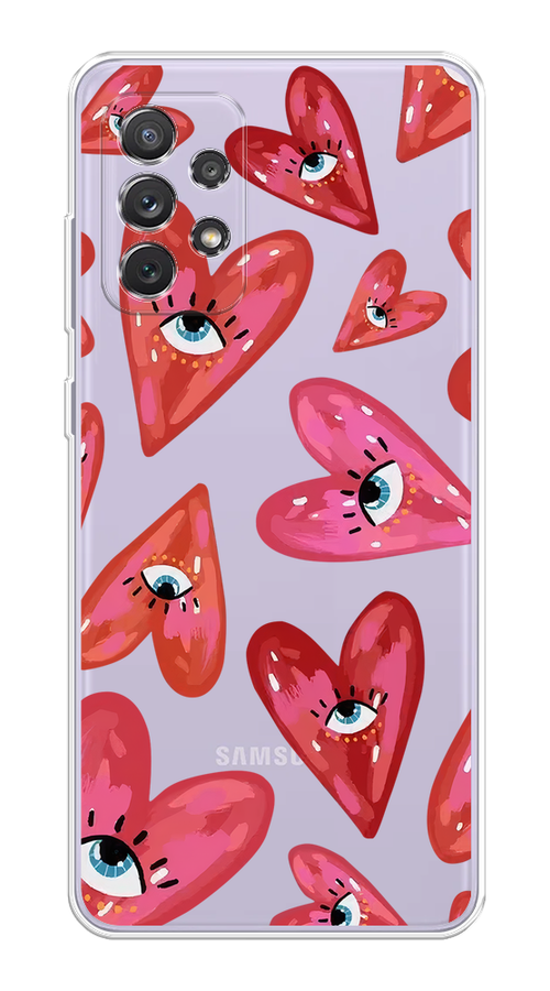Чехол на Samsung Galaxy A73 "Сердечки с глазами", Коричневый;красный;розовый, 2104650-1
Чехол на Samsung Galaxy A73 "Сердечки с глазами", Коричневый;красный;розовый, 2104650-1