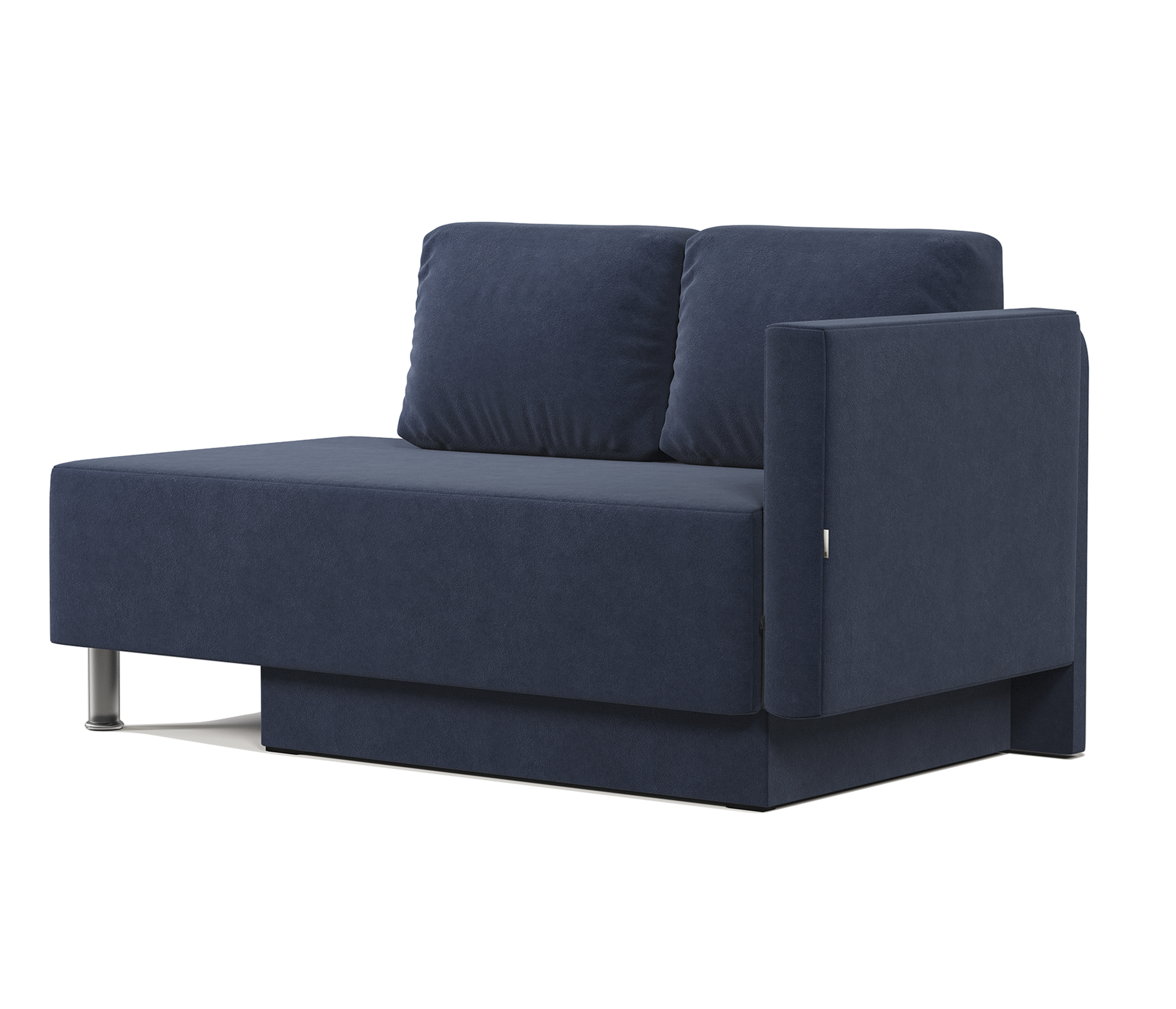 Кушетка Леон правый велюр Ультра миднайт, Леон 
Кушетка Леон правый велюр Ультра миднайт, Леон