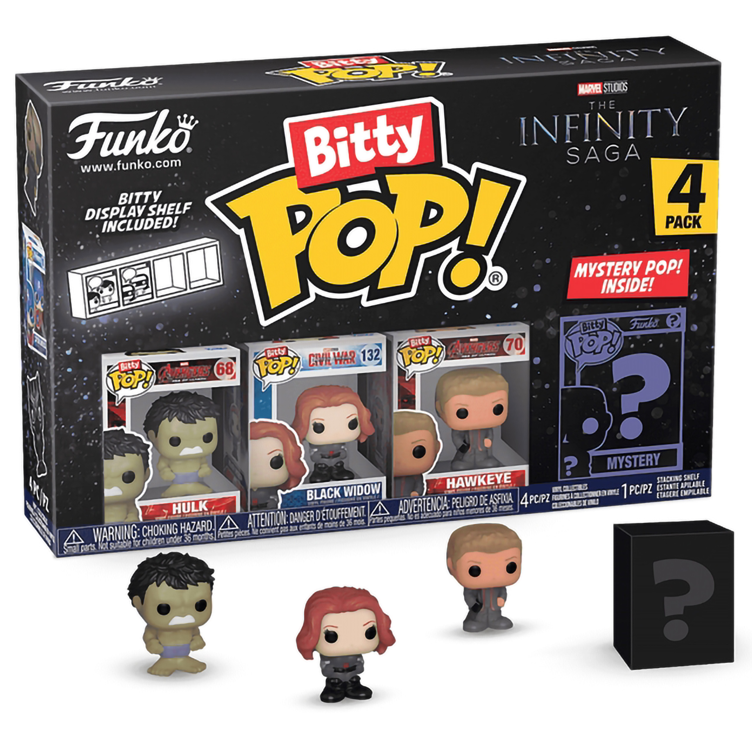 Фигурка Funko Bitty POP!: Marvel Infinity Saga S2: Hulk+Black Widow+Hawkeye+Mystery
Фигурка Funko Bitty POP!: Marvel Infinity Saga S2: Hulk+Black Widow+Hawkeye+Mystery
