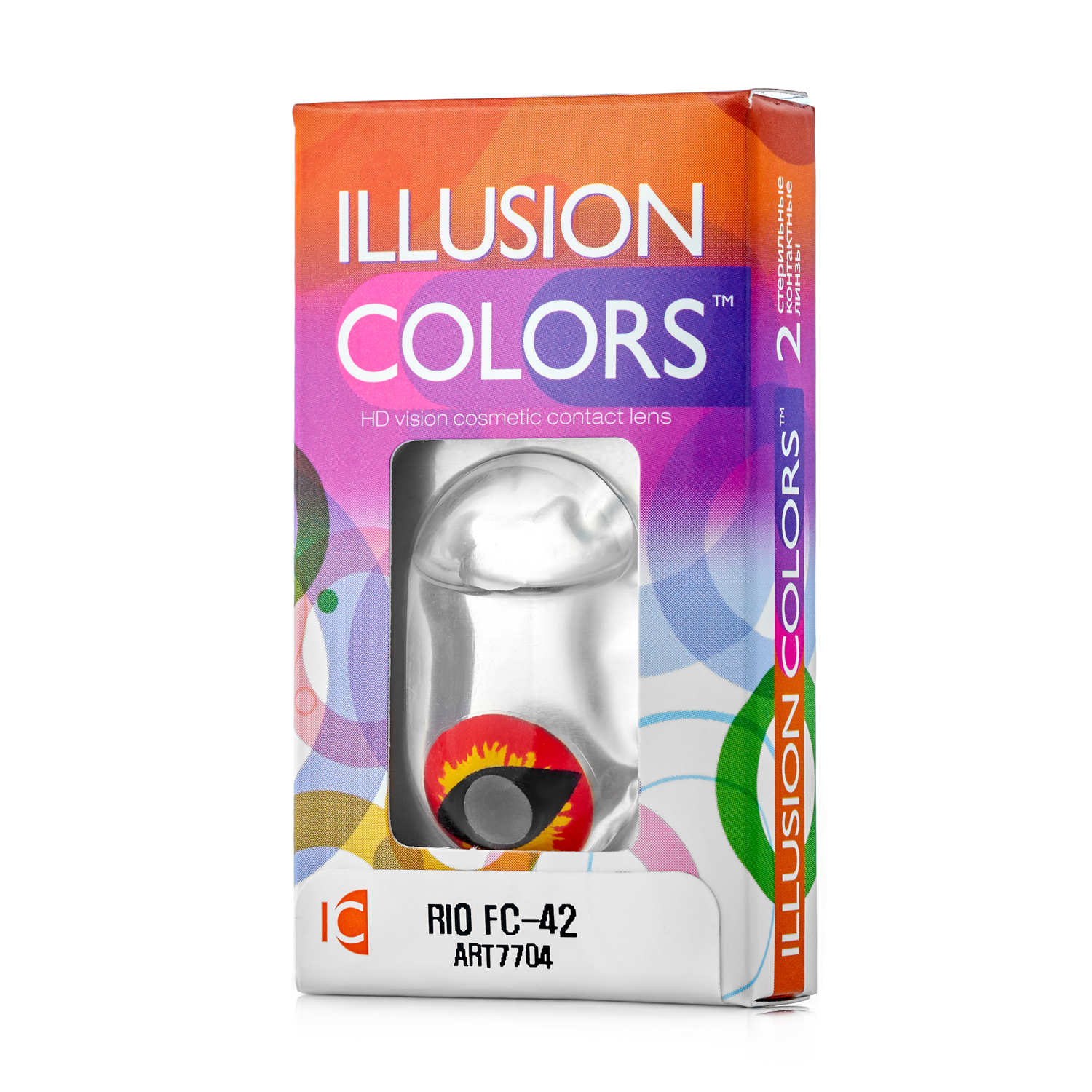 фото Контактные линзы illusion colors rio fc-42 0,0 d r8.6 2шт.