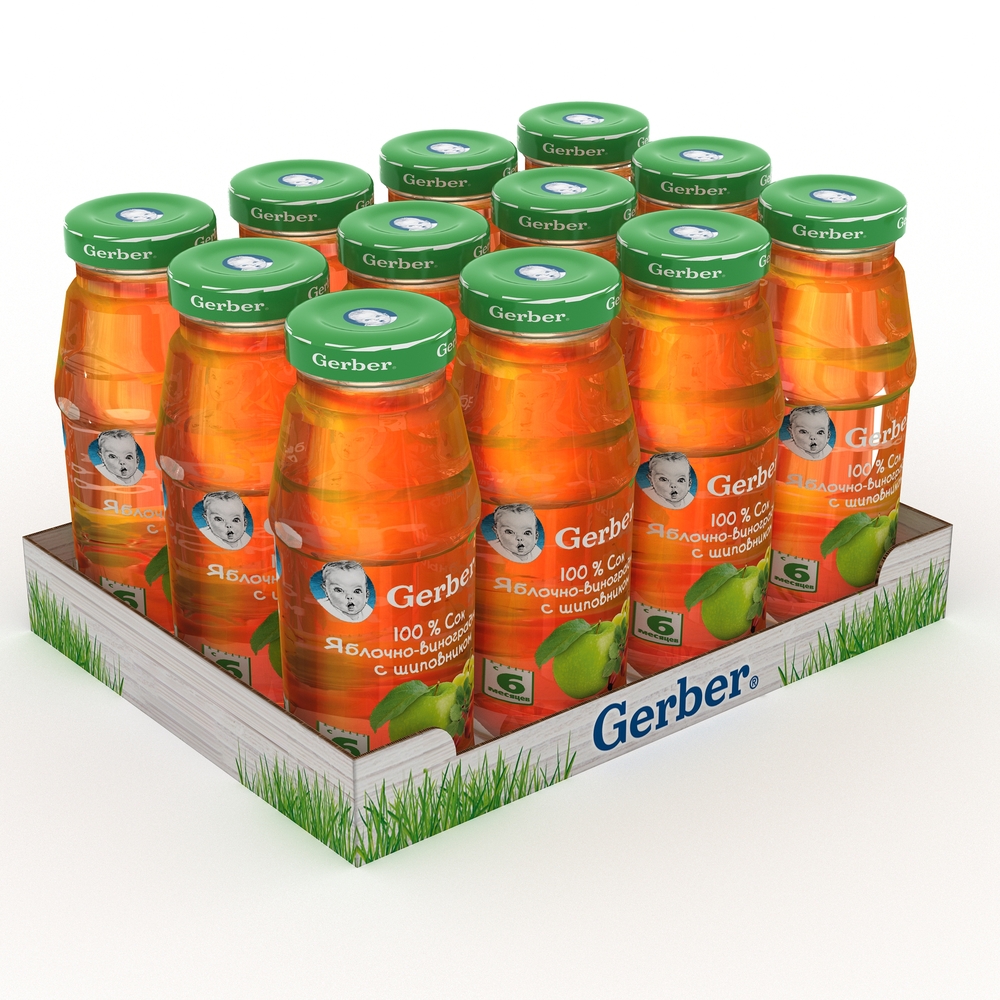 Сок Gerber яблочно-виноградный с шиповником осветленный (с 6мес.), 12 штук по 175мл., Яблоко, виноград, шиповник
Сок Gerber яблочно-виноградный с шиповником осветленный (с 6мес.), 12 штук по 175мл., Яблоко, виноград, шиповник