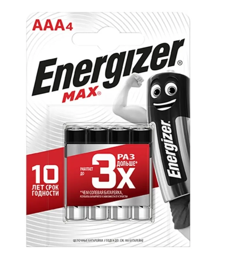 Батарейки Energizer Max AAА мизинчиковые щелочные (алкалиновые), 4 шт., Battery_Energizer_Max_AAA
Батарейки Energizer Max AAА мизинчиковые щелочные (алкалиновые), 4 шт., Battery_Energizer_Max_AAA