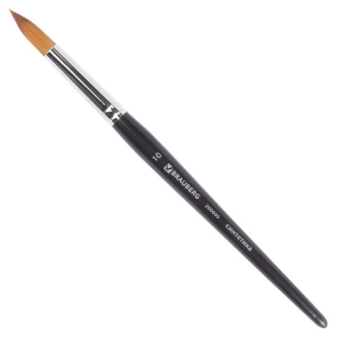 Кисть художественная Brauberg Art Classic, синтетика, круглая, № 10, 200695, 5 шт, Черный
Кисть художественная Brauberg Art Classic, синтетика, круглая, № 10, 200695, 5 шт, Черный