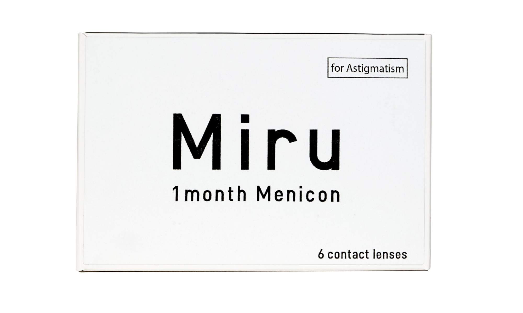 Астигматические линзы MIRU 1 Month for Astigmatism 6 линз SPH -1.50 Cyl -0.75 AXIS 160
Астигматические линзы MIRU 1 Month for Astigmatism 6 линз SPH -1.50 Cyl -0.75 AXIS 160