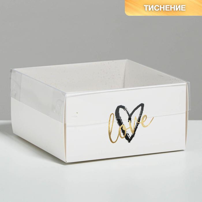 Коробка для кондитерских изделий Дарите Счастье с PVC крышкой Love 12 х 6 х 11,5 см5 шт., Белый
Коробка для кондитерских изделий Дарите Счастье с PVC крышкой Love 12 х 6 х 11,5 см5 шт., Белый