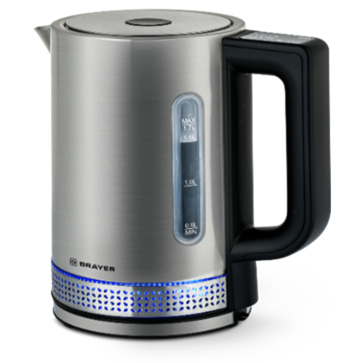 фото Чайник электрический brayer br1060 1.7 л серебристый