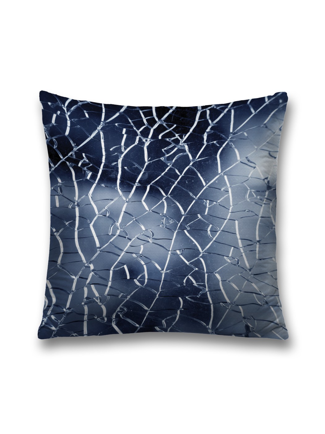 Наволочка декоративная JoyArty "Стеклянные трещины" на молнии, 45x45 см