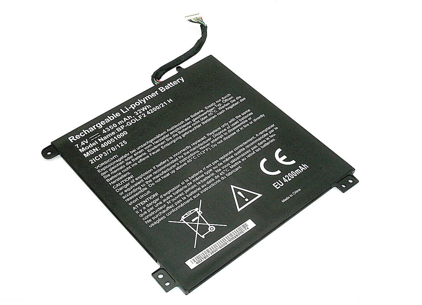 Аккумуляторная батарея для ноутбука Acer One Cloudbook11 (21CP4/70/125) 9PIN 7.4V 4350mAh
Аккумуляторная батарея для ноутбука Acer One Cloudbook11 (21CP4/70/125) 9PIN 7.4V 4350mAh