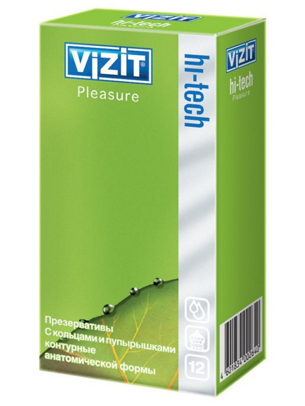 фото Презерватив "vizit" hi-tech pleasure (с кольц. и пуп.) №12 кондоми