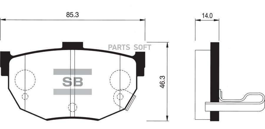 Колодка тормозная задняя (кт. 4 шт) Hyundai Elantra/Kia Spectra/Cerato SANGSIN BRAKE SP106
Колодка тормозная задняя (кт. 4 шт) Hyundai Elantra/Kia Spectra/Cerato SANGSIN BRAKE SP106