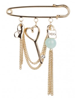 фото Зажим для платка eleganzza 01-00017743, золотой