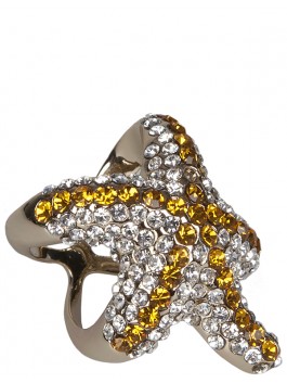 фото Зажим для платка eleganzza 01-00009116, желтый