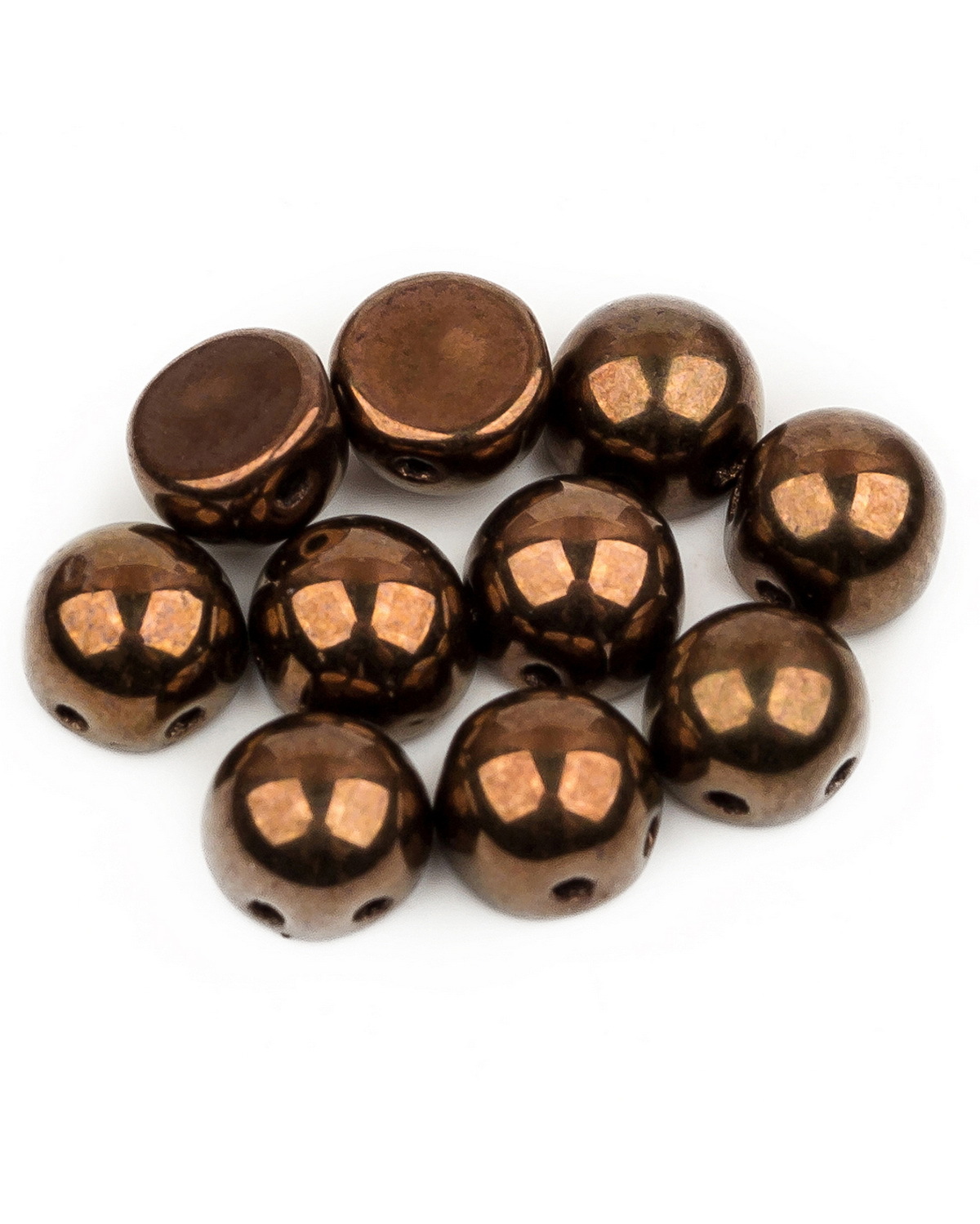 Чешские бусины Czech Beads с двумя отверстиями Cabochon bead, 6 мм, Jet Bronze 30 шт, Разноцветный, Cabochon Beads
Чешские бусины Czech Beads с двумя отверстиями Cabochon bead, 6 мм, Jet Bronze 30 шт, Разноцветный, Cabochon Beads