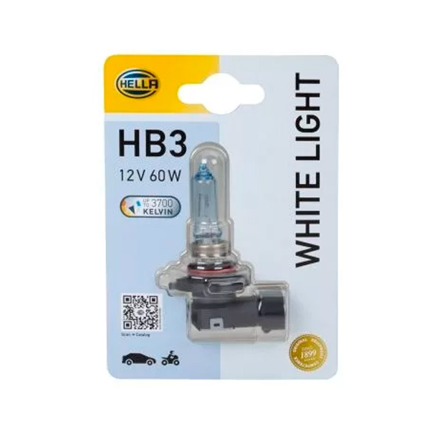 фото Лампа hb3 12v 60w p20d wl white light (блистер 1шт) hella 8gh 223 498-168