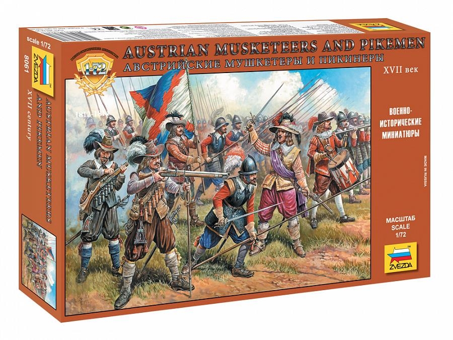Сборная модель солдатиков 1/72 Звезда Австрийские мушкетеры и пикинеры XVII века 8061, Австрийские мушкетеры и пикинеры XVII века Сборная модель солдатиков 1/72 Звезда 8061
Сборная модель солдатиков 1/72 Звезда Австрийские мушкетеры и пикинеры XVII века 8061, Австрийские мушкетеры и пикинеры XVII века Сборная модель солдатиков 1/72 Звезда 8061