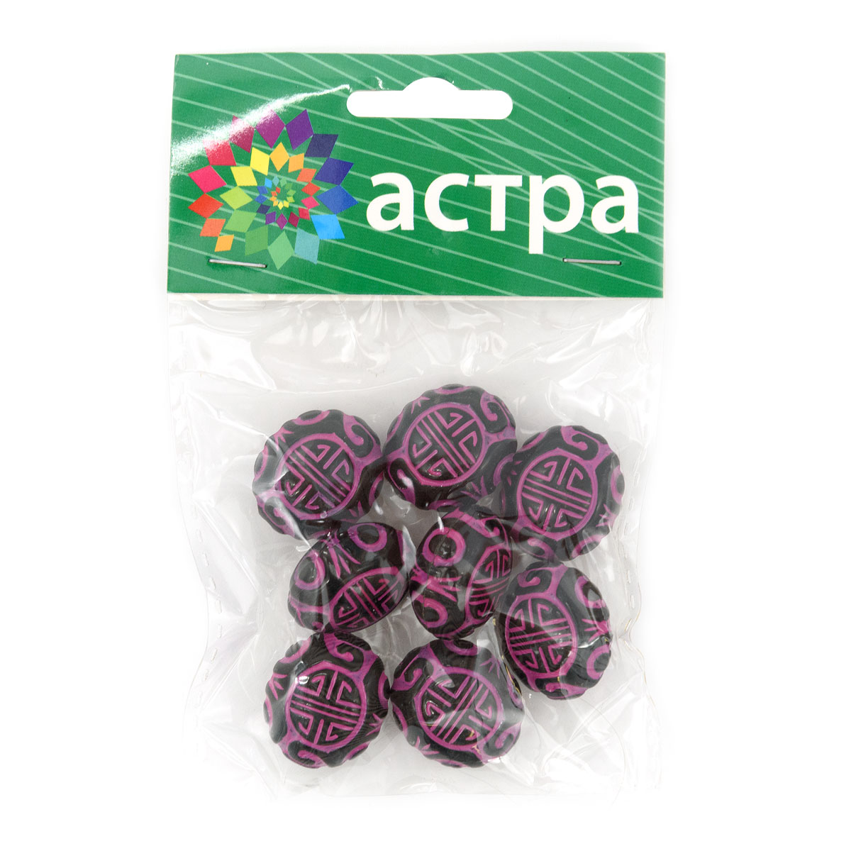 Бусины фигурные пластик 14мм Astra&Craft, CX-4594, розовые с черным орнаментом, 8 шт, Розовый
Бусины фигурные пластик 14мм Astra&Craft, CX-4594, розовые с черным орнаментом, 8 шт, Розовый