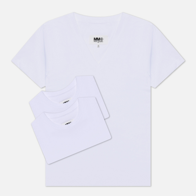 Комплект женских футболок Maison Margiela MM6 Basic 3-Pack белый, Размер M, Basic 3-Pack
Комплект женских футболок Maison Margiela MM6 Basic 3-Pack белый, Размер M, Basic 3-Pack