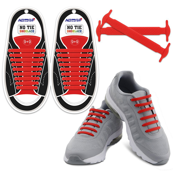 фото Шнурки для обуви lumo силиконовые lm-sls-03 красные