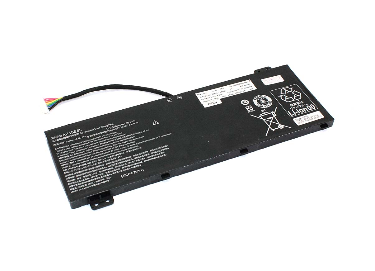 Аккумуляторная батарея для ноутбука Acer Predator Helios 300 (AP18E5L) 3580mAh 55.1Wh
Аккумуляторная батарея для ноутбука Acer Predator Helios 300 (AP18E5L) 3580mAh 55.1Wh