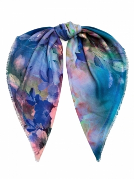 фото Платок женский eleganzza 01-00041777 синий, 105х105 см