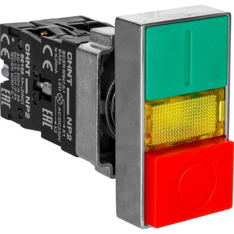 Кнопка двойная NP2-BW8465 1НО+1НЗ AC 230В(LED) IP40 | код 573829 | CHINT (1 шт.)
Кнопка двойная NP2-BW8465 1НО+1НЗ AC 230В(LED) IP40 | код 573829 | CHINT (1 шт.)