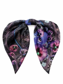 фото Платок женский eleganzza 01-00041572 фиолетовый, 53х53 см