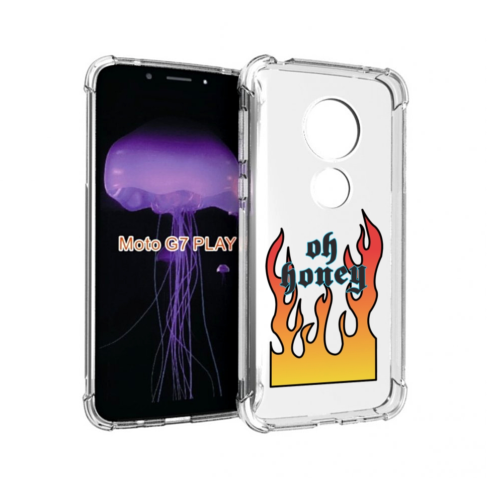 Чехол MyPads красивое-пламя для Motorola Moto G7 Play, Прозрачный, Tocco