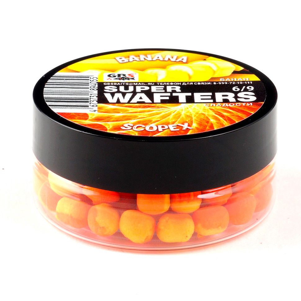 Вафтерсы GBS BaITS Super Wafters 6x9 мм 48 гр Banana Scopex Банан Скопекс, Super Wafters 6x9 мм
Вафтерсы GBS BaITS Super Wafters 6x9 мм 48 гр Banana Scopex Банан Скопекс, Super Wafters 6x9 мм