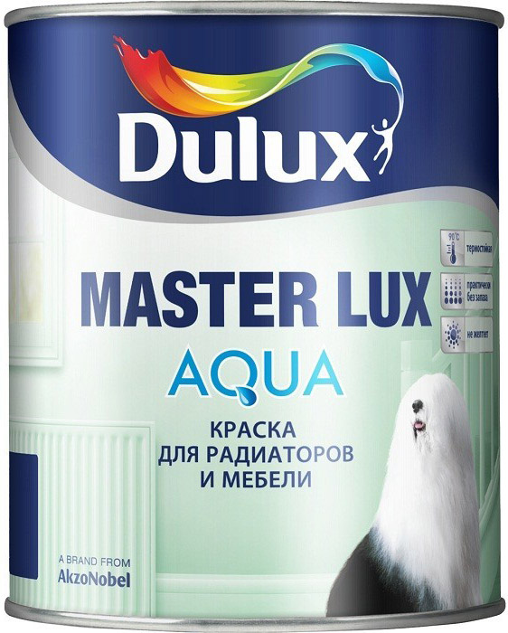 DULUX Master Lux Aqua база BW белая краска для радиаторов и мебели полуглянцевая 40 (2,5л)
DULUX Master Lux Aqua база BW белая краска для радиаторов и мебели полуглянцевая 40 (2,5л)
