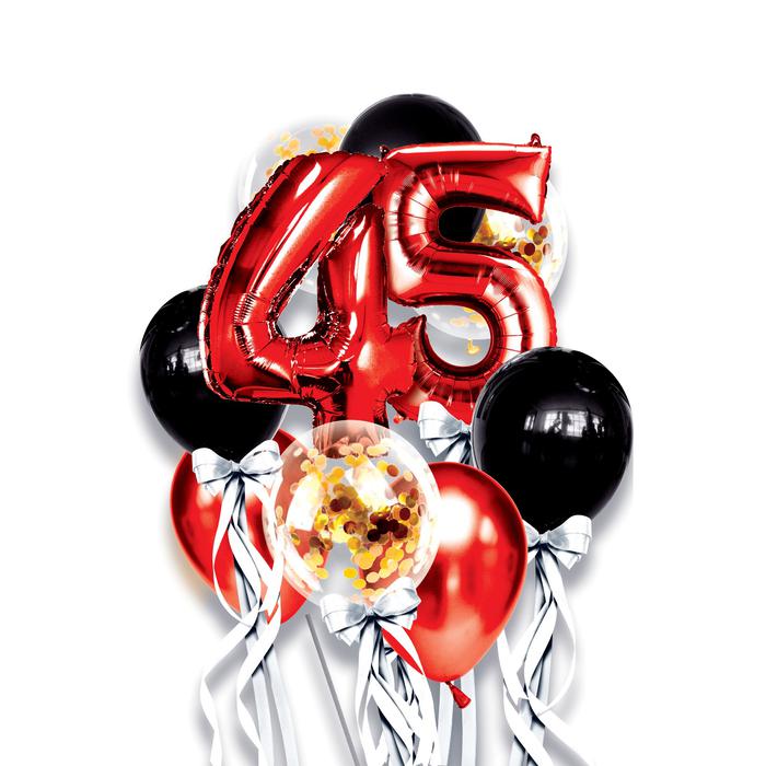 Страна Карнавалия 45 лет, латекс, фольга, 10 шт, "45 лет", латекс, фольга, 10 шт 
Страна Карнавалия 45 лет, латекс, фольга, 10 шт, "45 лет", латекс, фольга, 10 шт