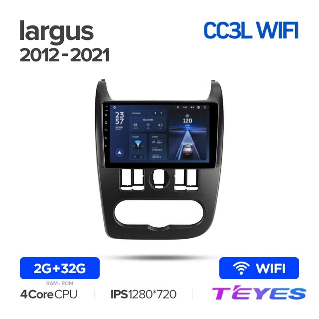 Магнитола Teyes CC3L Wi-Fi 2/32 9" для LADA largus 2012-2021, CC3L Wi-Fi 2/32 9"
Магнитола Teyes CC3L Wi-Fi 2/32 9" для LADA largus 2012-2021, CC3L Wi-Fi 2/32 9"