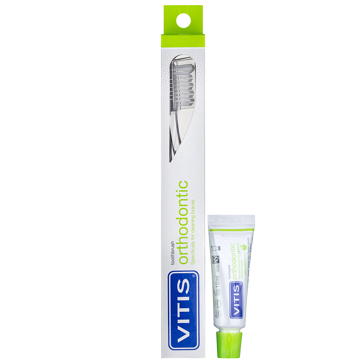 Зубная щетка Dentaid Vitis Orthodontic в твердой упаковке и паста Vitis Orthodonic, 15 мл, Прозрачный
Зубная щетка Dentaid Vitis Orthodontic в твердой упаковке и паста Vitis Orthodonic, 15 мл, Прозрачный