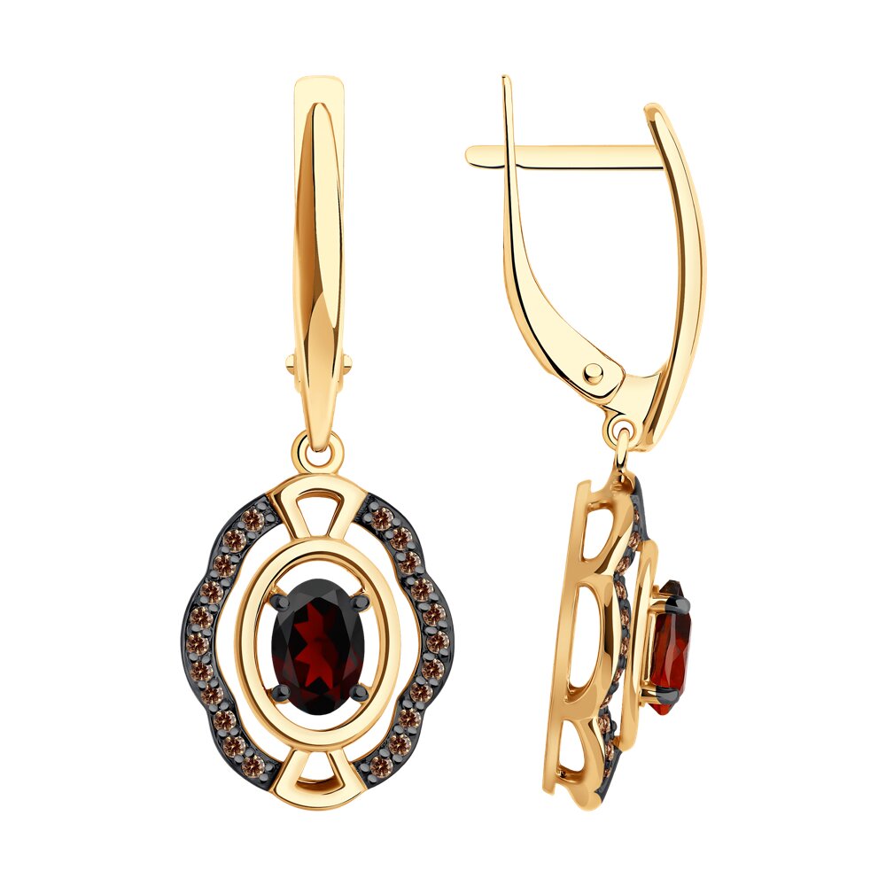 Серьги подвески из красного золота Diamant 51-321-02412-2, фианит/гранат, 51-321-02412-2
Серьги подвески из красного золота Diamant 51-321-02412-2, фианит/гранат, 51-321-02412-2