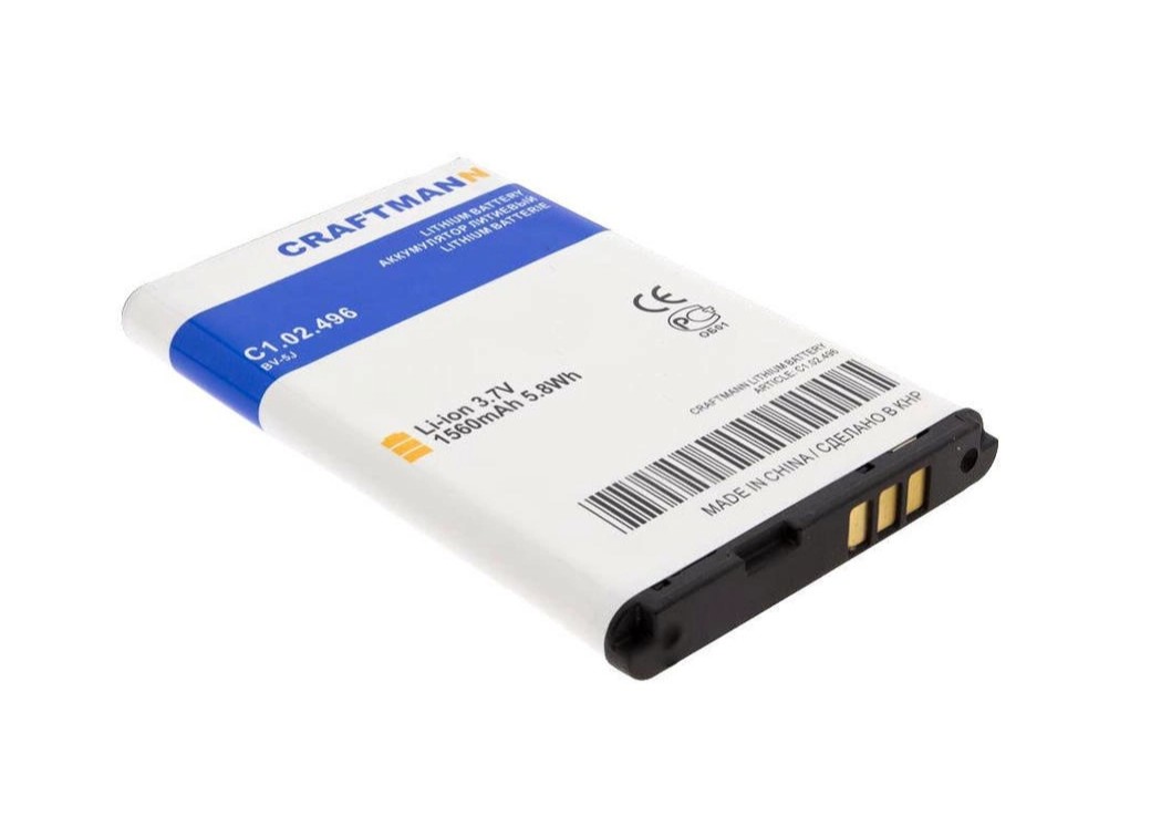 фото Аккумулятор bv-5j для microsoft lumia 532, microsoft lumia 435 (c1.02.496) craftmann