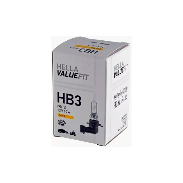 фото Лампа накаливания valuefit hb3 12v 60 (65w) p 20d hella 8gh242632-181