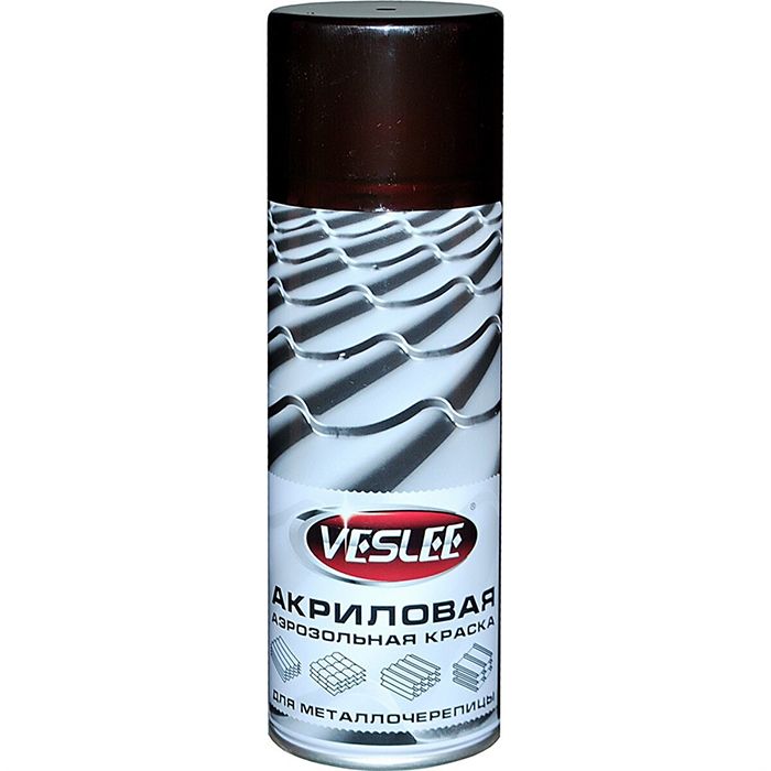 Краска Veslee VL-P6 8017 для металлочерепицы шоколадно-коричневый аэрозольный баллон 520мл
Краска Veslee VL-P6 8017 для металлочерепицы шоколадно-коричневый аэрозольный баллон 520мл